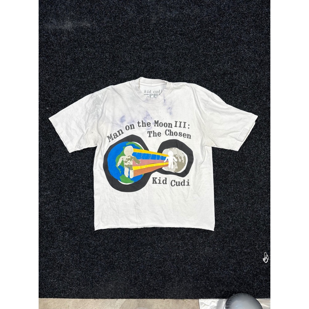 Kid Cudi CPFM Man on the Moon III The Chosen White Graphic T-Shirt Large